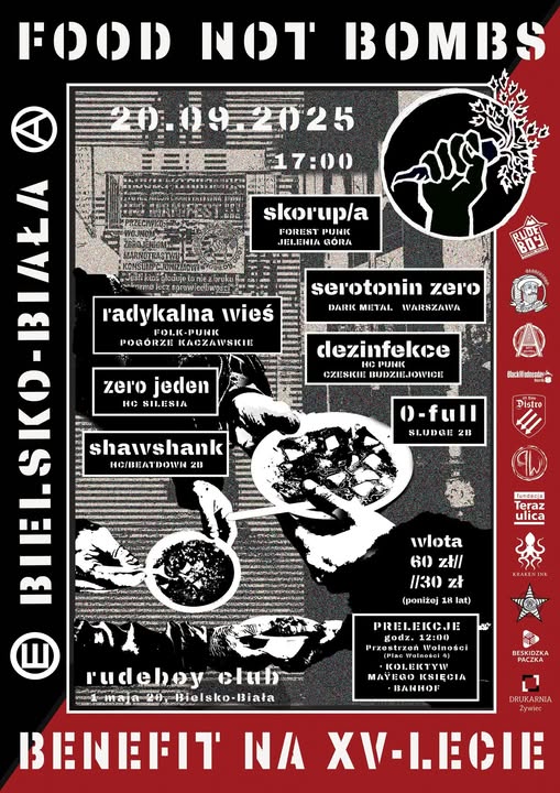 15-lecia Food Not Bombs Bielsko-Biała - 20.09.2025 - Bielsko-Biała - Rudeboy Club - ul. 1 Maja 20